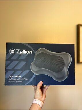 Zyllion ZMA-13RB Back and Neck Massager with Heat for Pain Relief, Black